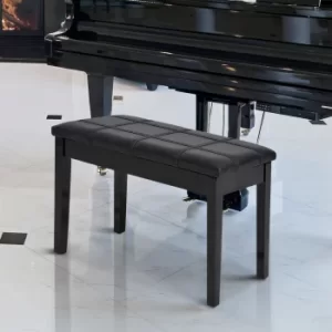 image of HOMCOM Piano Bench, PU Leather, 75Lx35Wx49H cm-Black