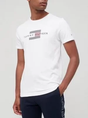 Image of Tommy Hilfiger Lines Hilfiger T-Shirt, White, Size 2XL, Men