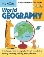 Image of world geography sticker activity book k and up kumon sticker activity book
