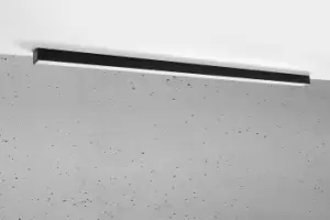 Image of Pinne Integrated LED 145cm Linear Flush Light Black 3000K