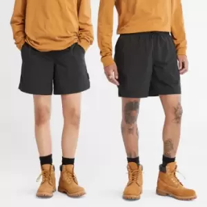 Image of Timberland All Gender Nylon Woven Shorts In Black Product_gender_genderless, Size XL