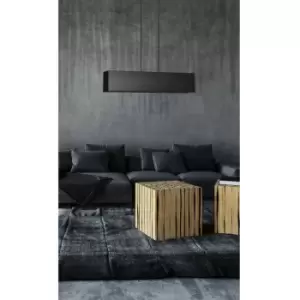 Image of Emibig Gentor Black Bar Pendant Ceiling Light 2x E27