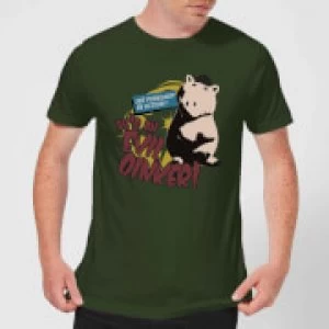 image of Toy Story Evil Oinker Mens T-Shirt - Forest Green - L