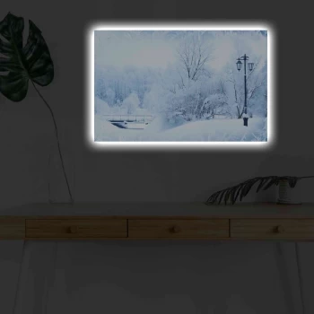 Image of 4570KARDACT - 018 Multicolor Decorative LED Lighted Canvas Painting