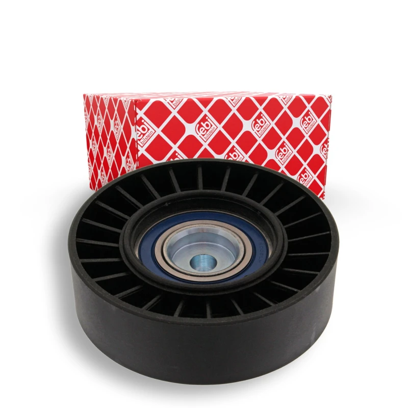 Image of FEBI BILSTEIN 17601 Idler Pulley Plastic Deflection/Guide Pulley,v-ribbed belt (312)
