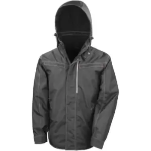 Image of Result Mens Work-Guard Denim Texture Rugged Jacket (S) (Black) - Black