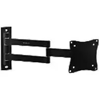 image of ProperAV Heavy Duty Swing Arm Tilt & Swivel 13 - 28" TV Bracket Max VESA 100 x 100 - Black