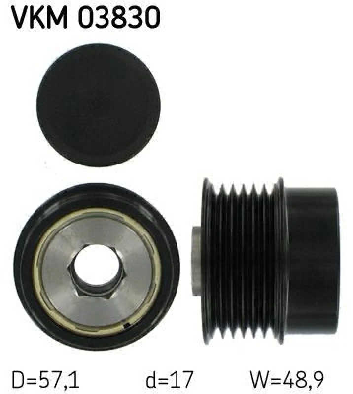 Image of SKF Alternator clutch pulley SKF VKM 03830