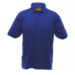 Image of UCC 50/50 Mens Heavyweight Plain Pique Short Sleeve Polo Shirt (3XL) (Royal)