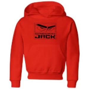 Image of Samurai Jack Stylised Logo Kids Hoodie - Red - 9-10 Years
