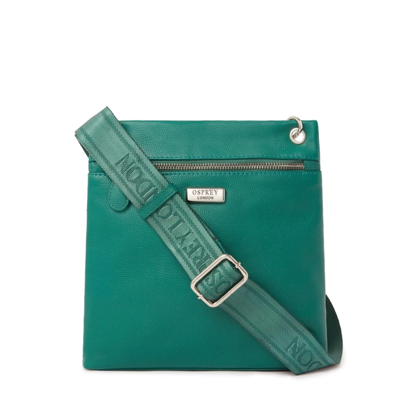 Image of Osprey London OSPREY LONDON Miami Leather Crossbody Bag Green female One Size