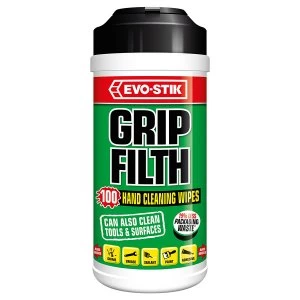 Bostik GripFilth Hand Cleaning Wipes - 100 Pack