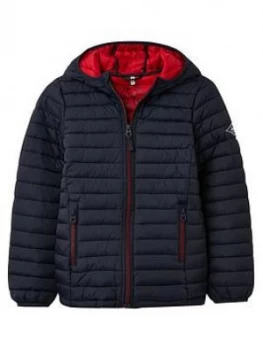 Image of Joules Boys Cairn Packaway Padded Coat - Navy, Size Age: 9 Years