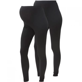 Image of Mamalicious 2 Pack - Ladies Maternity Long Leggings - Black