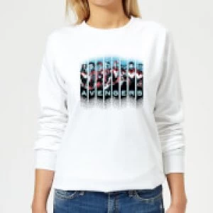 Image of Avengers: Endgame Character Split Womens Sweatshirt - White