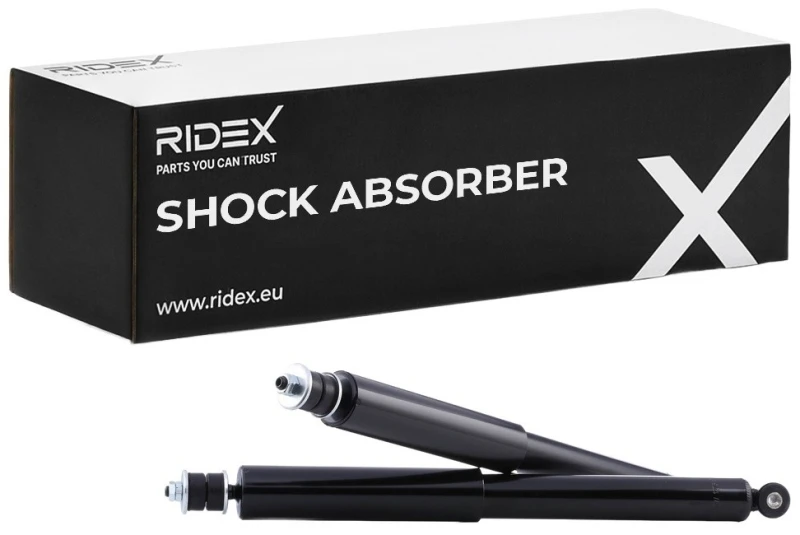 Image of RIDEX 854S2092 Shock absorber Rear Axle, Gas Pressure, Twin-Tube, Telescopic Shock Absorber, Bottom eye Shock Absorber (854)