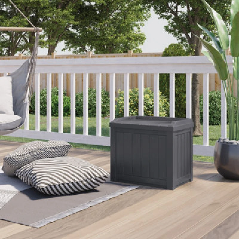 Image of Suncast Florida 83L Storage Box - Cyberspace Grey SS601C