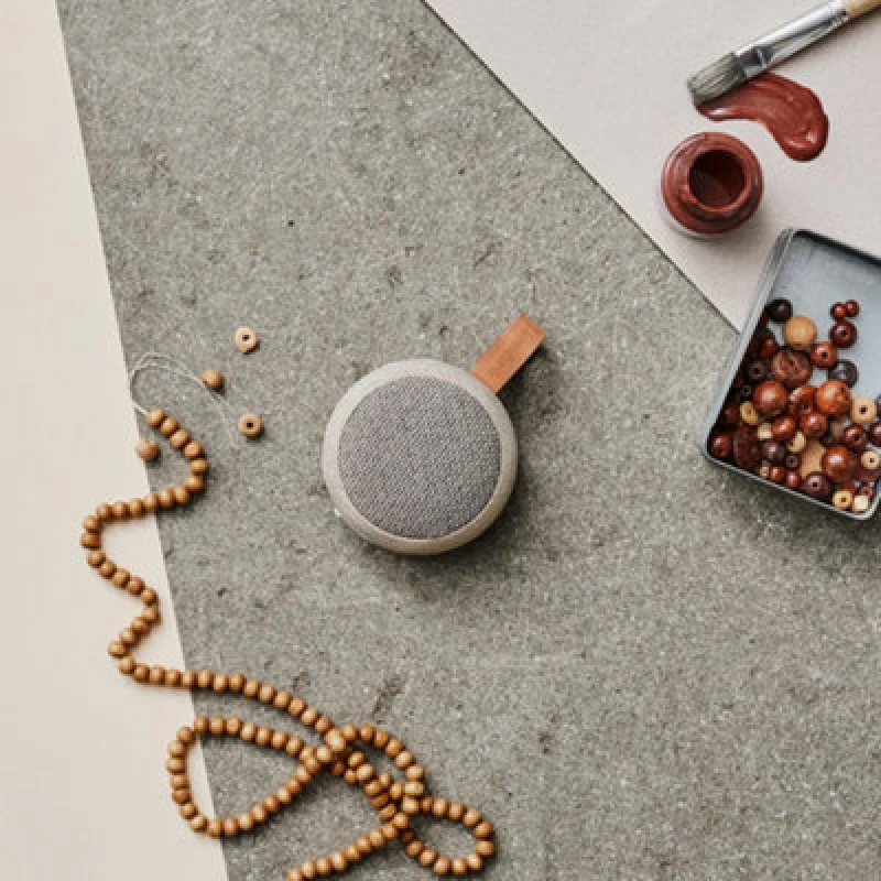 Image of Kreafunk aGO 2 Fabric Bluetooth Speaker - Wheat in Off-White Off-White Unisex