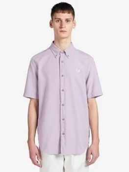 Image of Fred Perry Overdyed Shirt - Lavender, Lavender Size M Men