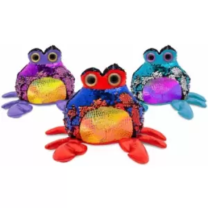 image of 7' Glitzies Crab Magic Sequin Plush, Assorted Colours - Doodle