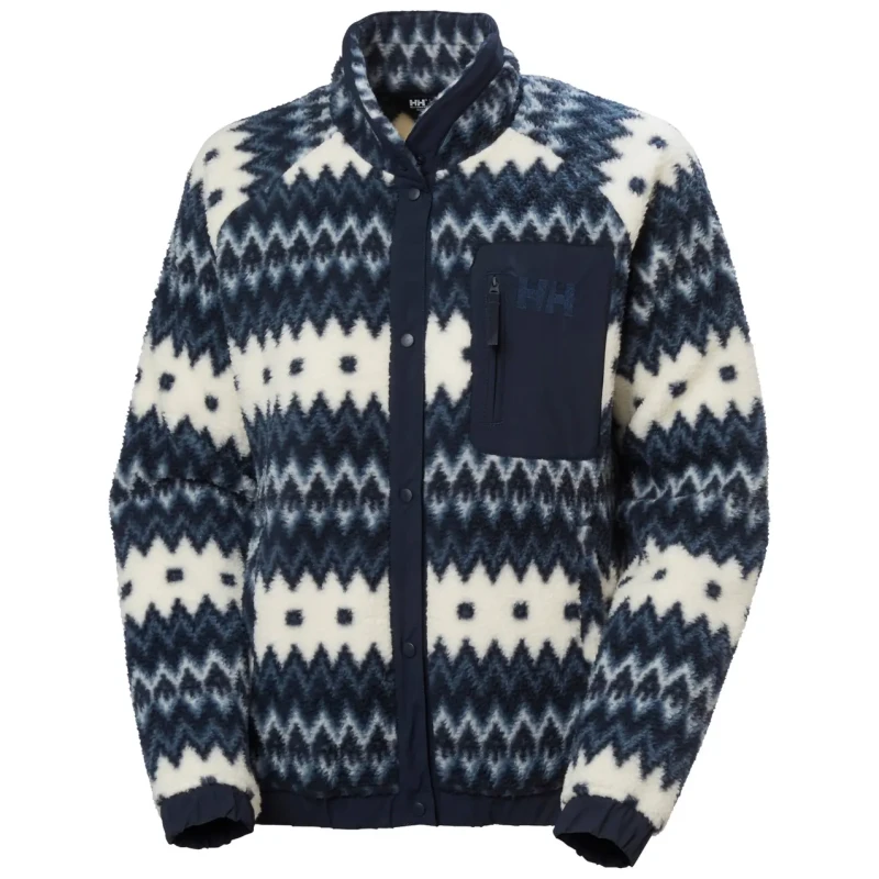 Image of Woman sweater Helly Hansen Imperial Printed Pile Snap Bleu Female L