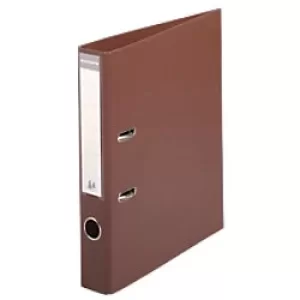 Image of Prem'Touch Lever Arch File PVC A4, S50mm 2 Ring, Brown, Pack of 10