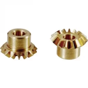 Image of Reely Brass bevel gear wheel Module Type: 0.75 No. of teeth: 15, 15 1 Pair