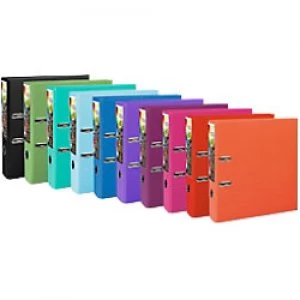Image of Exacompta Pastel Colours Lever Arch File 70 mm Polypropylene 2 ring A4 Assorted Pack of 10