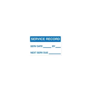 Image of Service Record Vinyl Label 25X40MM