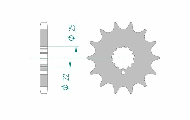 Image of AFAM Steel Standard Front Sprocket 24504 - 530