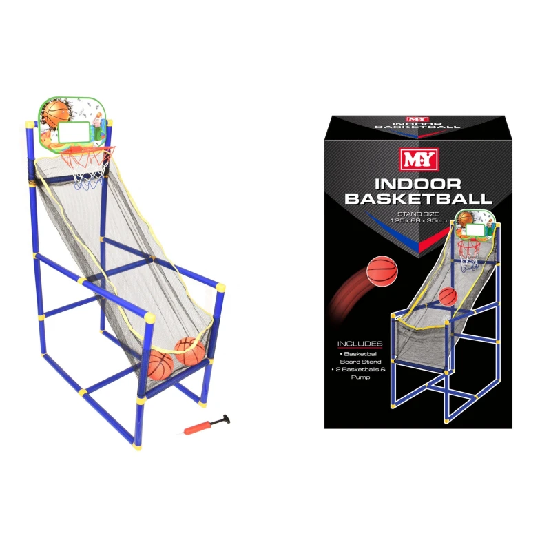 Image of M.Y Portable Indoor & Outdoor Basketball Playset Blue