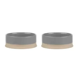Image of Scruffs Scandi 2pc Bowl Set - Grey 14cm