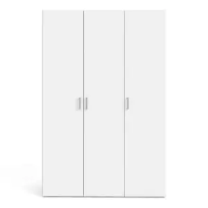 Space Wardrobe with 3 Doors, white