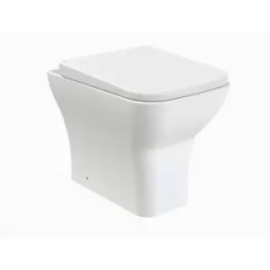 image of Nuie Ava Back To Wall Pan & Soft Close Seat - White