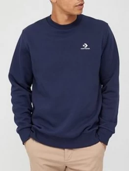 Image of Converse Embroidered Star Chevron Crew - Obsidian