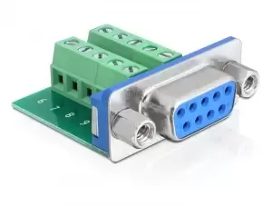 image of DeLOCK 65268 cable gender changer Sub-D 9 pin Terminal block 10...