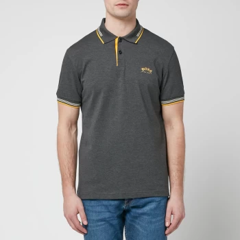 image of BOSS Athleisure Mens Paul Curved Polo Shirt - Charcoal - L