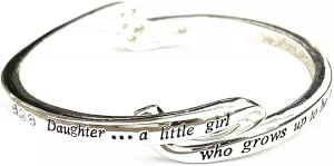 image of Equilibrium Silver Plated Hinged Bangle Daughter