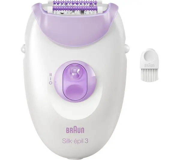 Image of BRAUN Silk-pil Series 3 3-000 Epilator - White & Purple, White,Purple 7500435224970