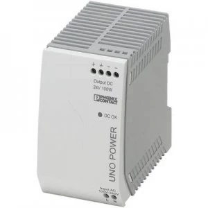 image of Phoenix Contact UNO-PS/1AC/24DC/100W Rail mounted PSU (DIN) 24 V DC 4.2 A 100 W 1 x