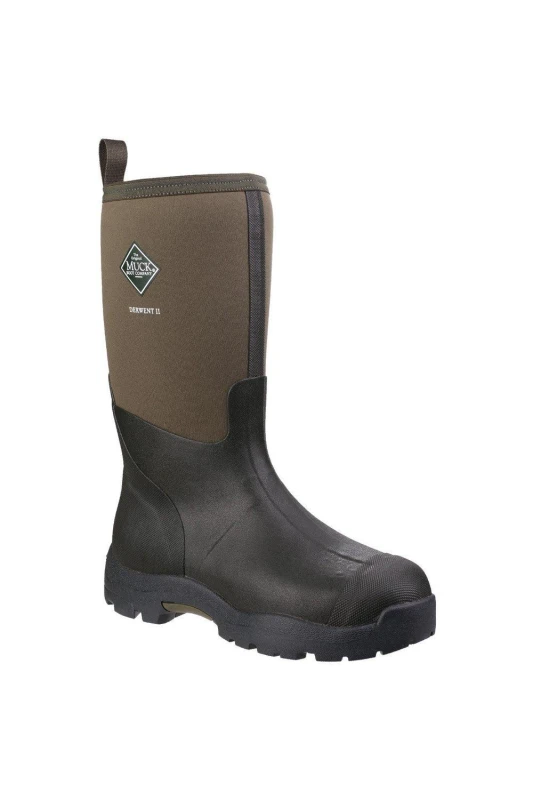 Image of Muck Boots Muck Boots 'Derwent II' Wellington Boots in Dark Green Size: 5 Dark Green 5 Unisex 0664911059719