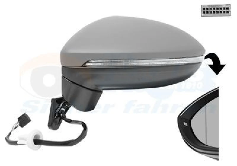 Image of VAN WEZEL Wing mirror VAN WEZEL 5819807