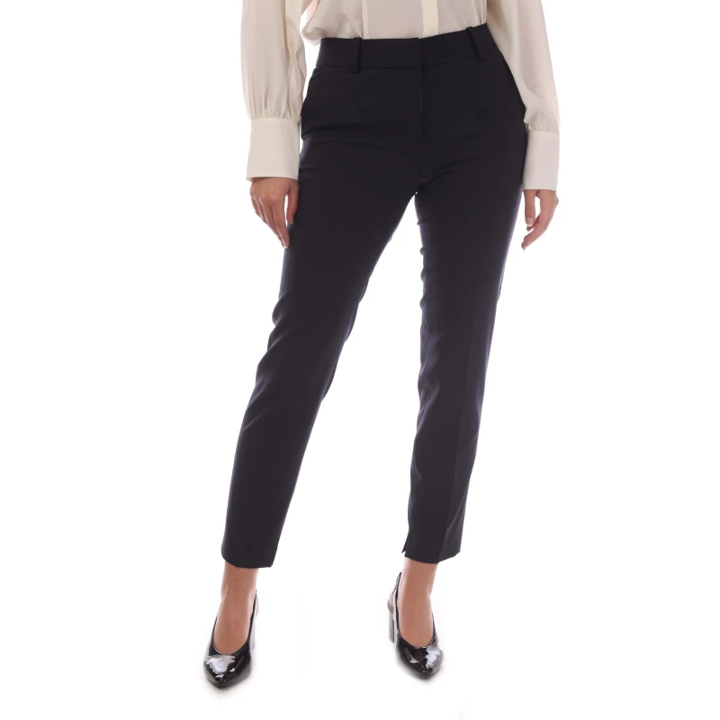 Image of Hugo Womens Hetana Straight Leg Trouser Dark Blue female 4 (XXS)
