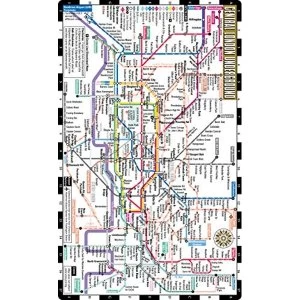 Image of Streetwise London Underground Map - Laminated Map of the London Underground, England City Plans Sheet map 2018