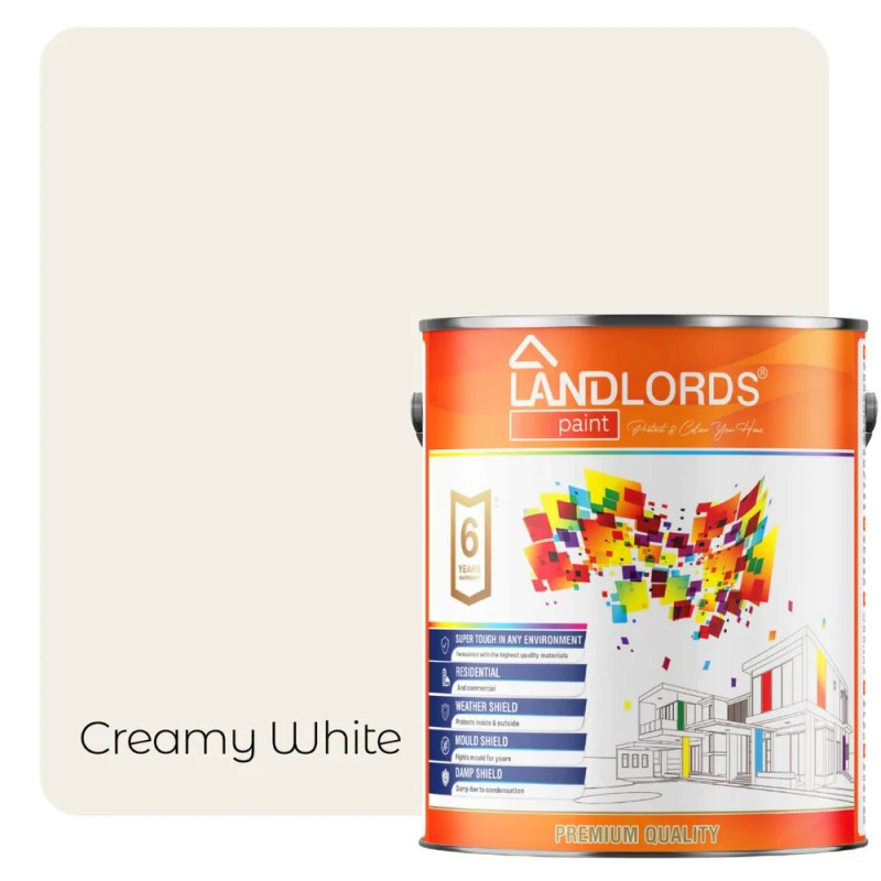 Image of LANDLORDS PAINT One Coat Paint - 20L in Creamy White Creamy White Unisex 20L