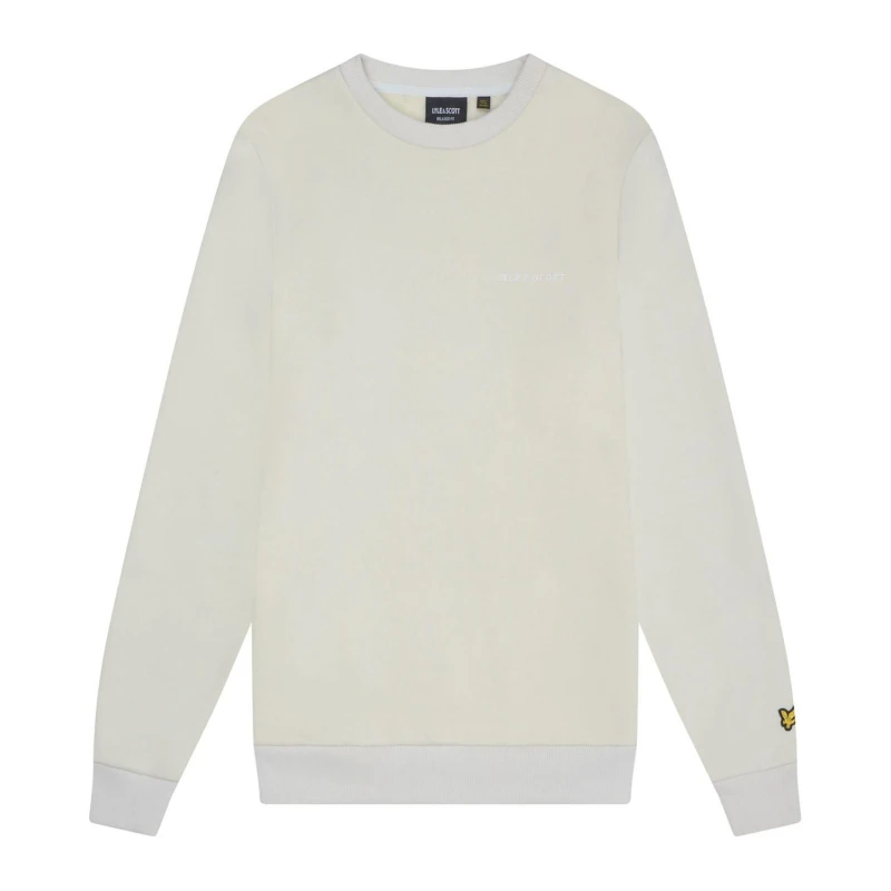 Image of Lyle and Scott Embroidered Crewneck Sweatshirt Blue-White male XL