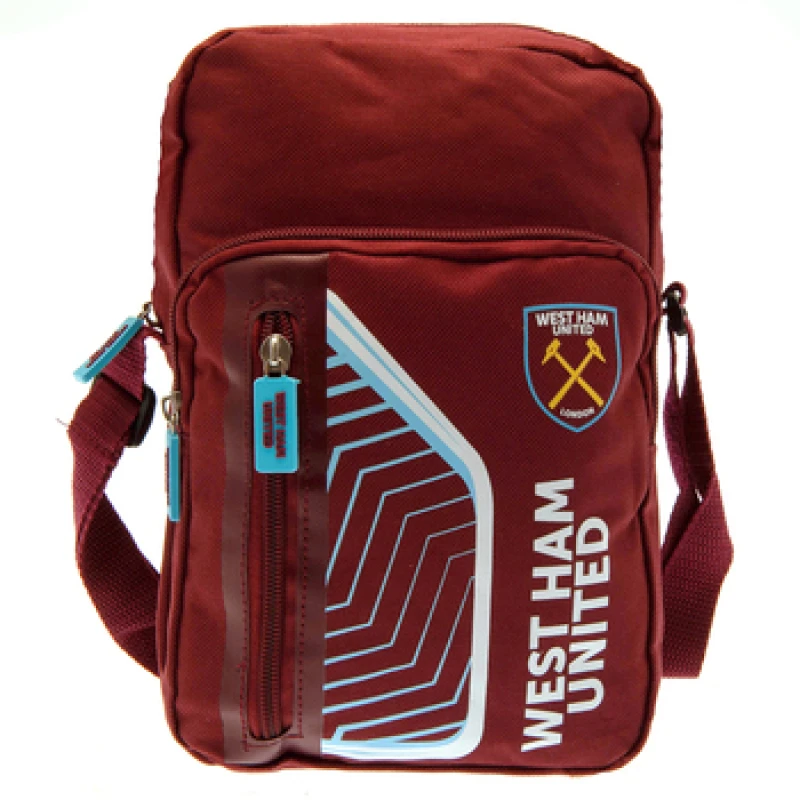Image of West Ham United FC West Ham United FC Crest Shoulder Bag in Dark Red Dark Red One Size Unisex 5063107772152