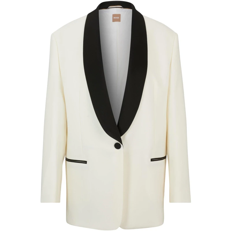 Image of Boss Womens Suit Jackets Open White female 10 (M)