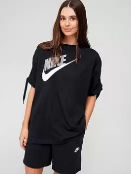 Image of Nike NSW Dance Short Sleeve T-Shirt - Black, Size L, Women