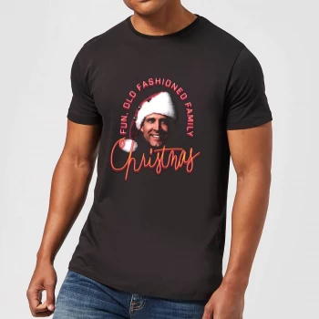 Image of National Lampoon Fun Old Fashioned Family Christmas Mens Christmas T-Shirt - Black - 3XL - Black